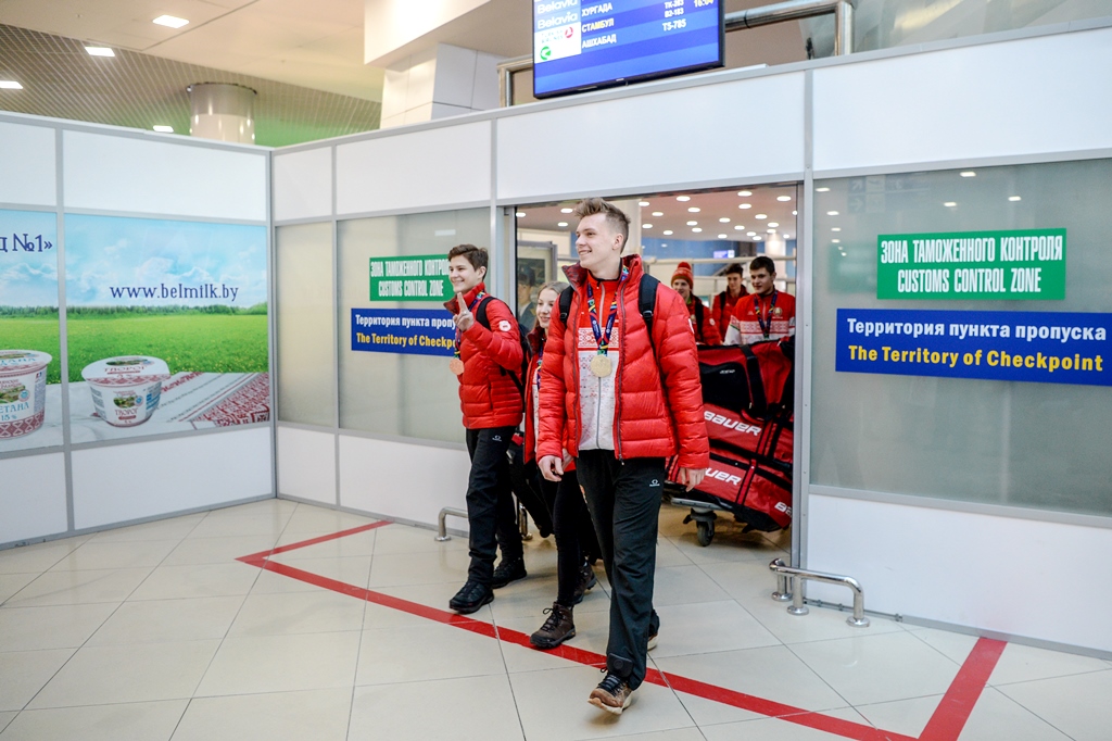 Belarusian sport delegation returned from Sarajevo