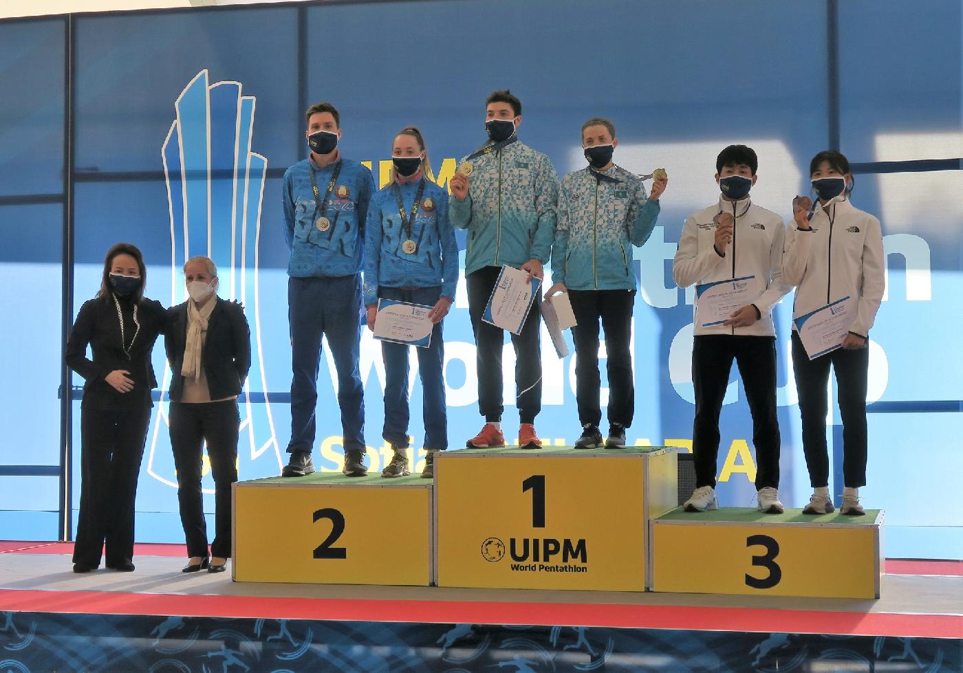 Белорусские пятиборцы заняли второе место в смешанной эстафете на этапе КМ 