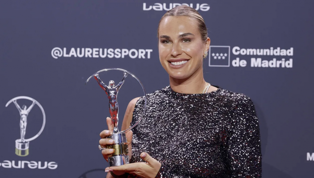 Aryna Sabalenka named Sportswoman of the Year at Laureus World Sports Awards