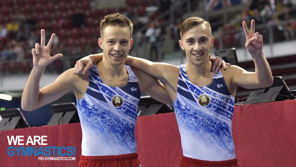 Белорусы Гончаров и Рябцев завоевали серебро на ЧМ по прыжкам на батуте в Токио