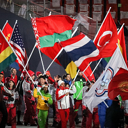 25 февраля, воскресенье (17-й день) Белорусская делегация приняла участие в церемонии закрытия Игр в Пхенчхане