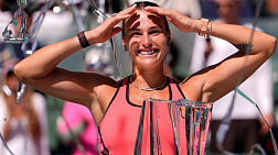 Viktor Lukashenko congratulates Sabalenka on Indian Wells title